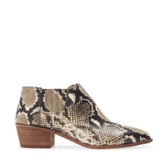 New Madewell Sonia Low Leather Snakeskin Chelsea Boot - Picture 3 of 6